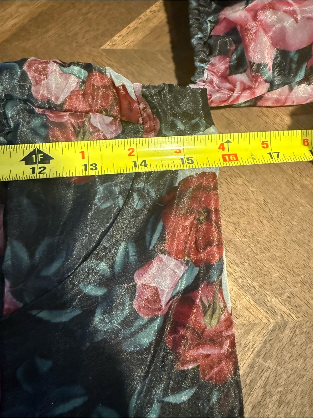 Lulus, True Excellence Black Floral Bustier Off-the-Shoulder Gown, Size M EUC - Picture 12 of 16